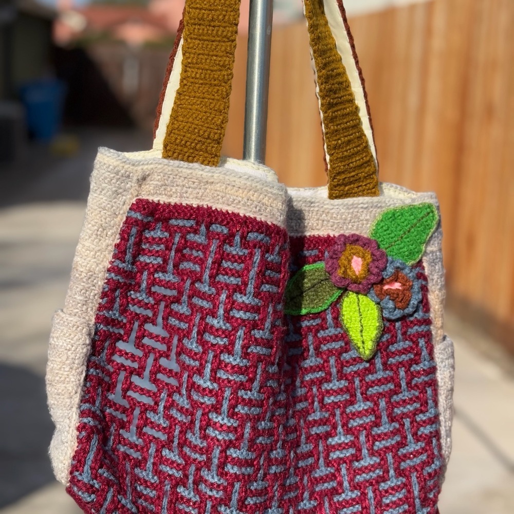 Colorful Crochet Shoulder Bag - Picture 2 of 8